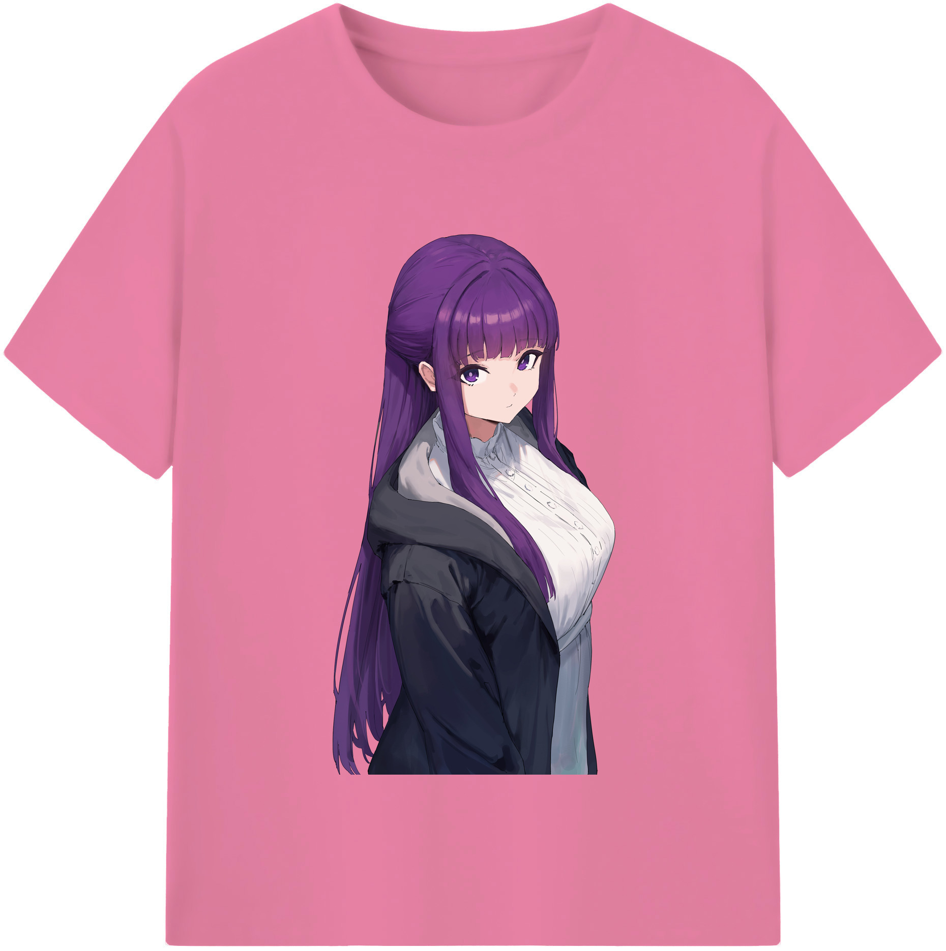 （画像用） 葬送のフリーレン Frieren 綿100％半袖Tシャツ（フロントプリント）